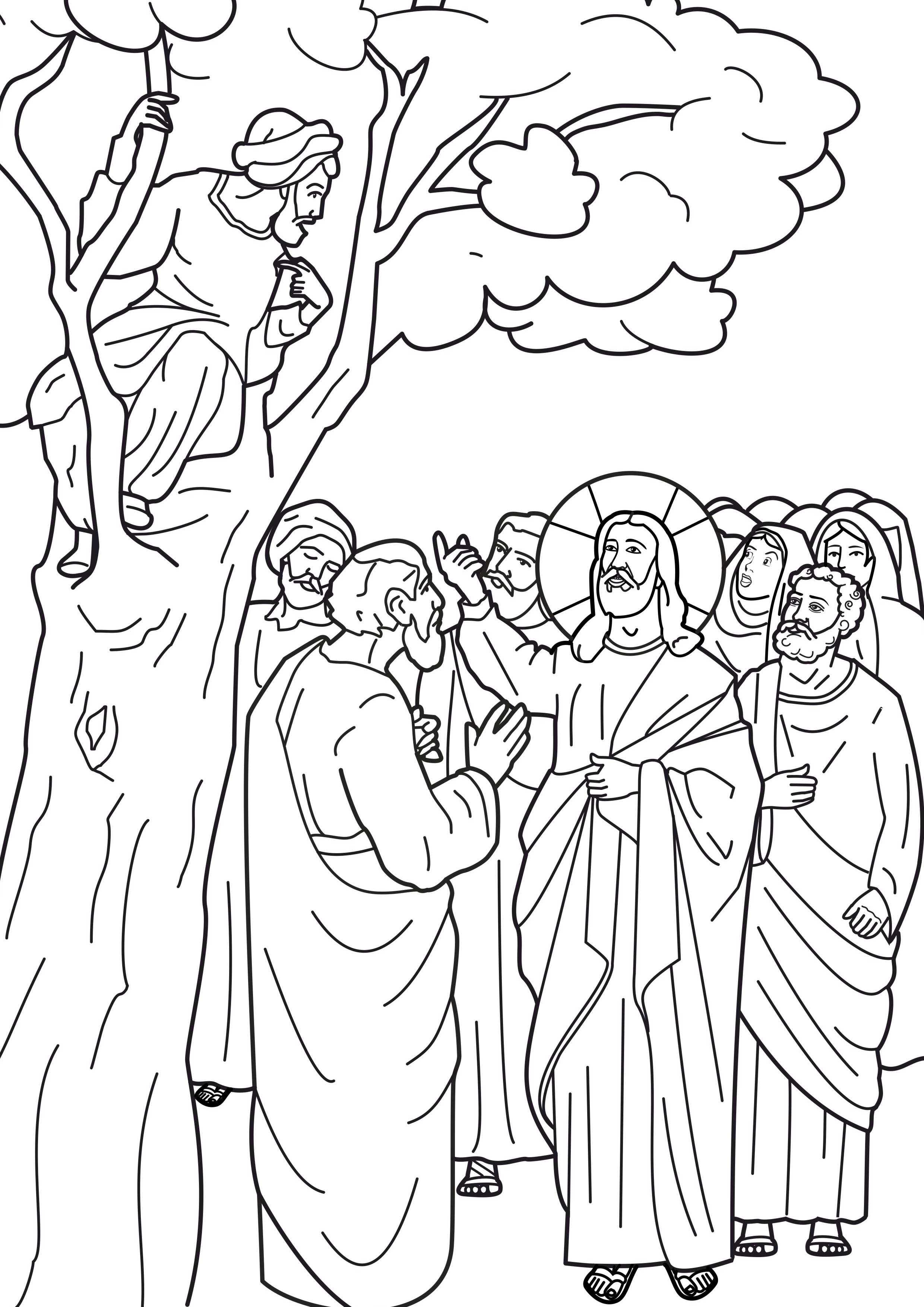 zacchaeus tax collector coloring pages - photo #16